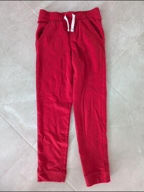 2/$20 Lightning Bug Sweatpants 10 Red Drawstring Joggers Pocket Lounge NWOT